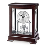 *BRAND NEW* Bulova Decorative Screened Glass Finish Metal Pendulum Clock B7467 